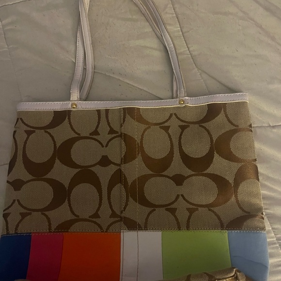 Stylish Brown and Multicolor Tote Bag - Picture 1 of 4